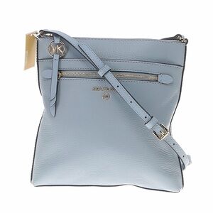 NWT Michael Kors Jet Set Charm Small Crossbody Bag Pale Blue Gold Hardware